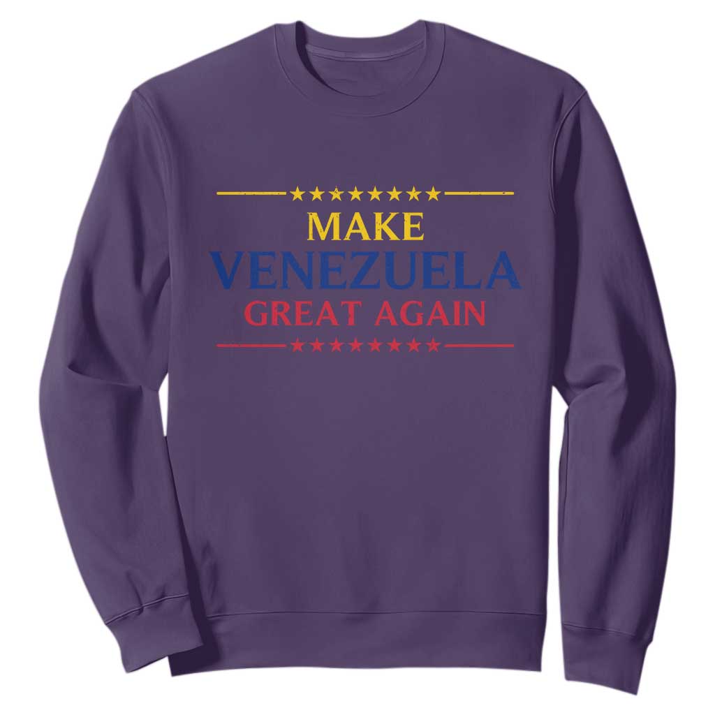 Venezuela Libre Sweatshirt Make Venezuela Great Again TS12 Purple Print Your Wear