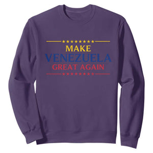Venezuela Libre Sweatshirt Make Venezuela Great Again TS12 Purple Print Your Wear