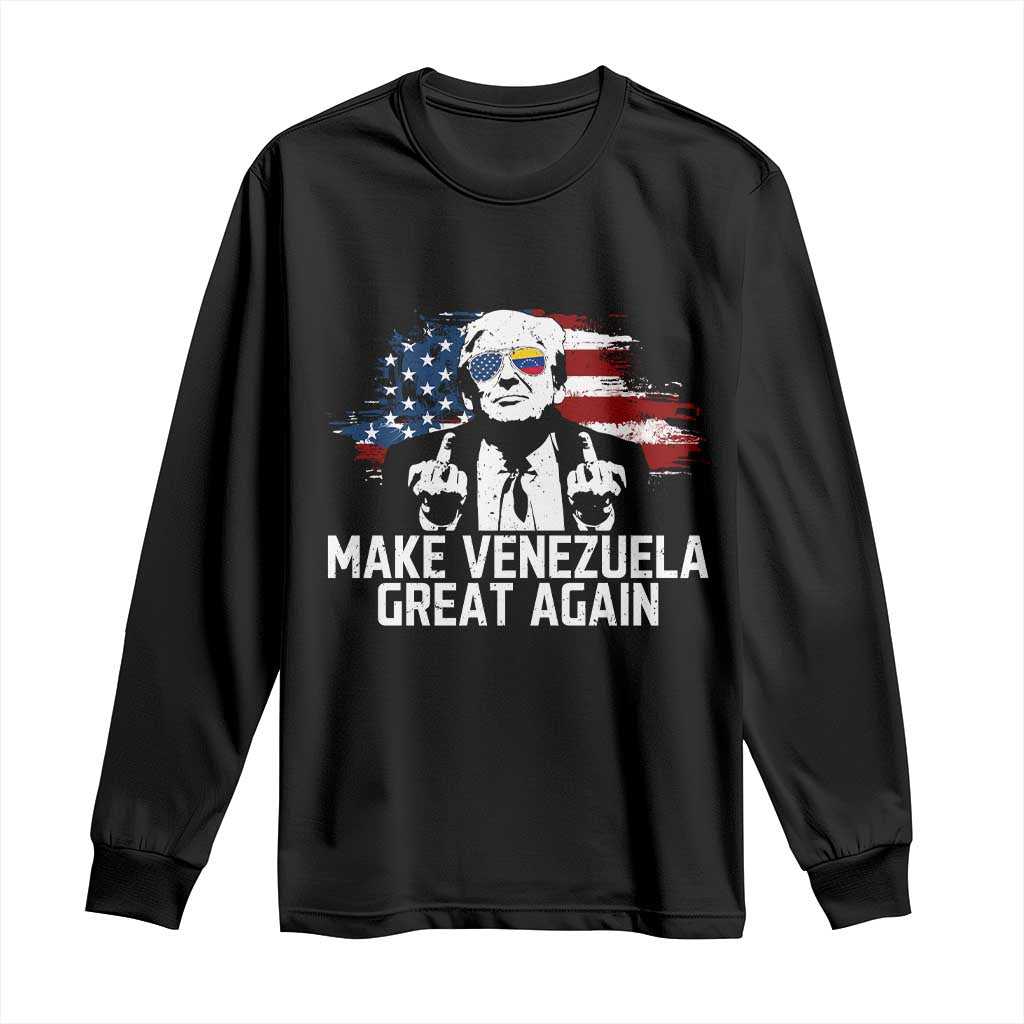 MVGA Make Venezuela Great Again Long Sleeve Shirt Funny Political Gift TS12 Black Print Your Wear