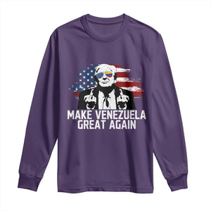 MVGA Make Venezuela Great Again Long Sleeve Shirt Funny Political Gift TS12 Purple Print Your Wear