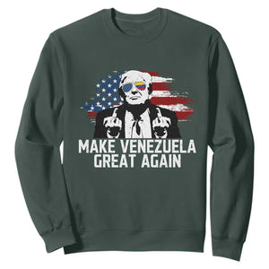 MVGA Make Venezuela Great Again Sweatshirt Funny Political Gift TS12 Dark Forest Green Print Your Wear
