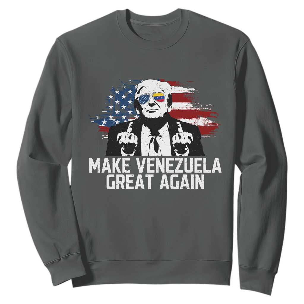 MVGA Make Venezuela Great Again Sweatshirt Funny Political Gift TS12 Dark Heather Print Your Wear