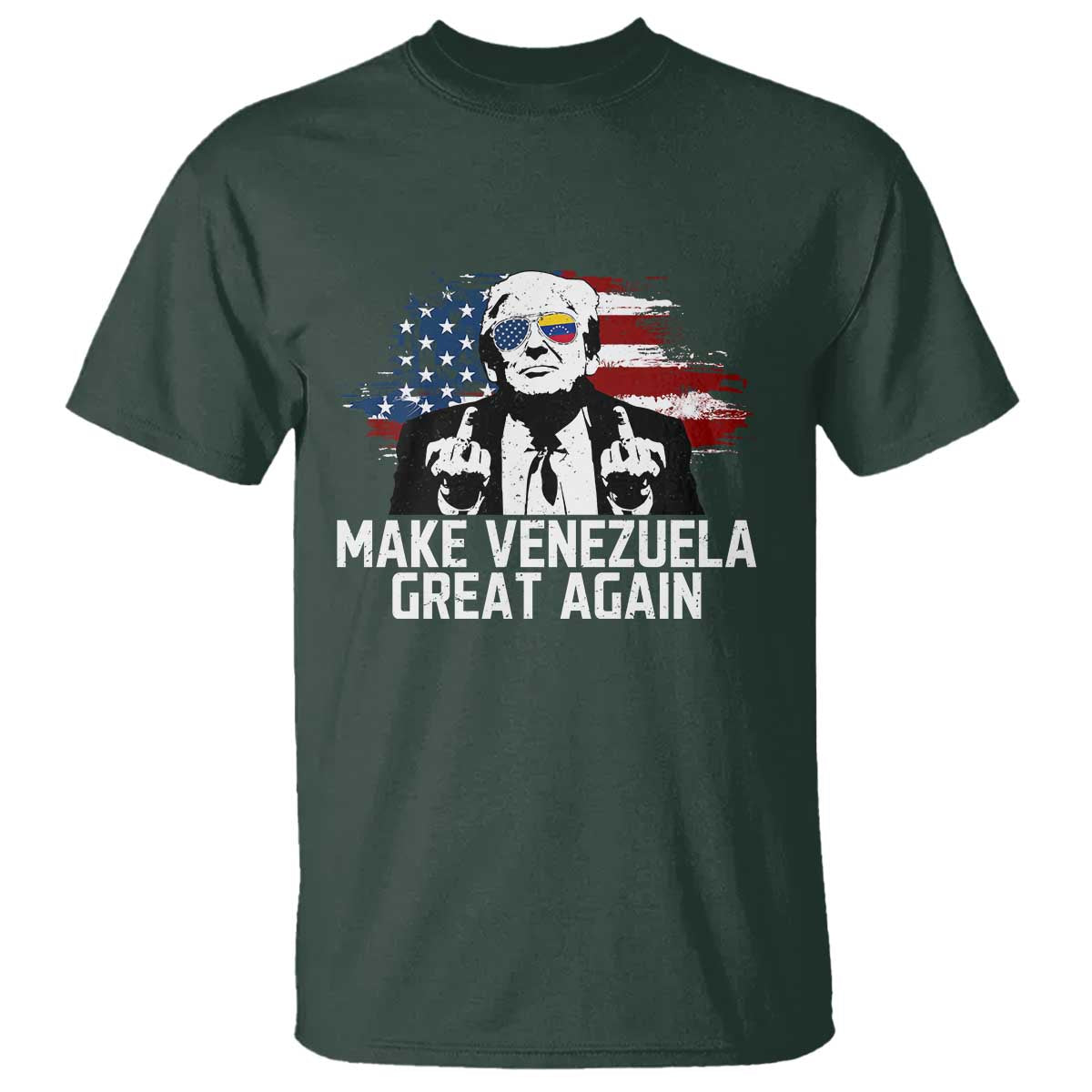 MVGA Make Venezuela Great Again T Shirt Funny Political Gift TS12 Dark Forest Green Print Your Wear