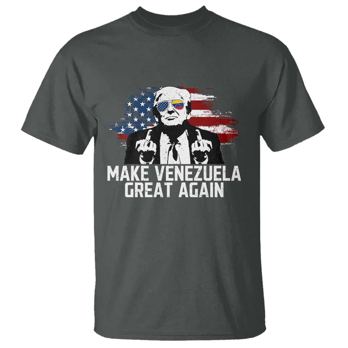 MVGA Make Venezuela Great Again T Shirt Funny Political Gift TS12 Dark Heather Print Your Wear