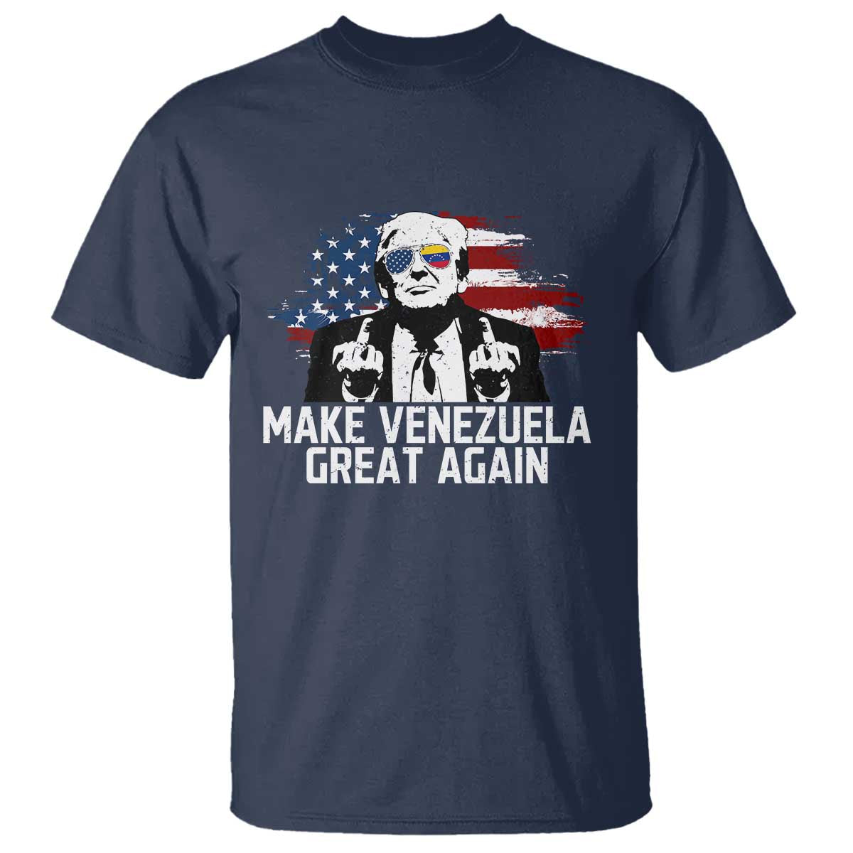 MVGA Make Venezuela Great Again T Shirt Funny Political Gift TS12 Navy Print Your Wear