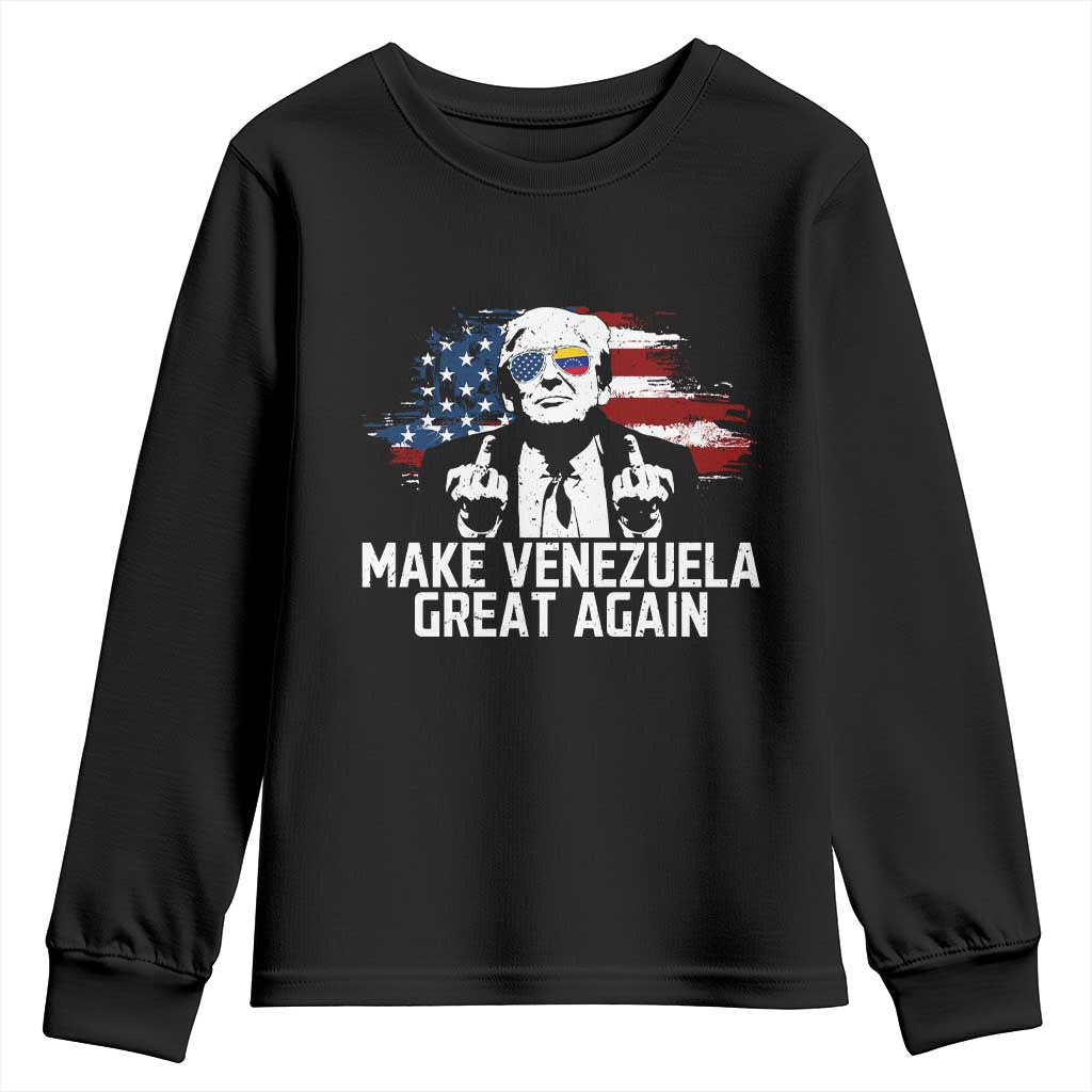 MVGA Make Venezuela Great Again Youth Sweatshirt Funny Political Gift TS12 Black Print Your Wear
