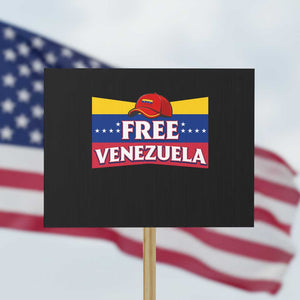 Free Venezuela Flag Patriotic Protest Sign Venezuela Pride TS12 Horizontal 18" × 24" Black Print Your Wear