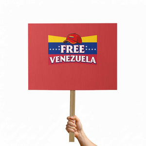 Free Venezuela Flag Patriotic Protest Sign Venezuela Pride TS12 Horizontal 18" × 24" Red Print Your Wear