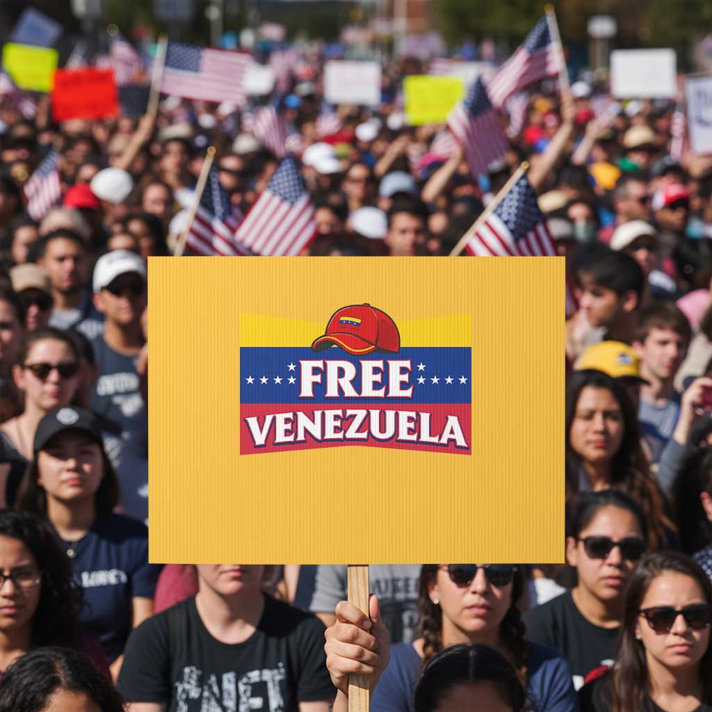 Free Venezuela Flag Patriotic Protest Sign Venezuela Pride TS12 Horizontal 18