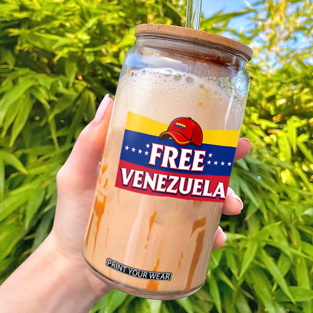 Free Venezuela Flag Patriotic Glass Can Venezuela Pride TS12 White Print Your Wear