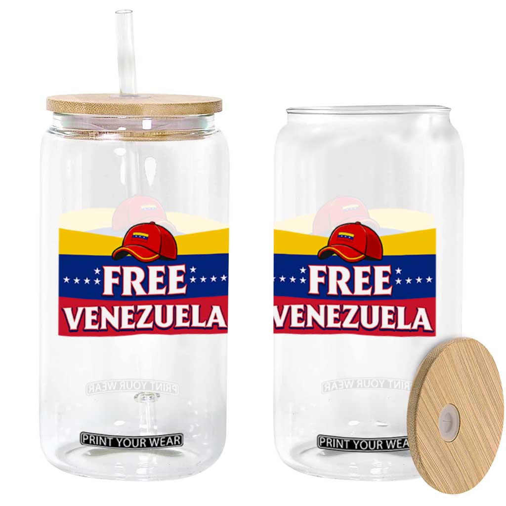 Free Venezuela Flag Patriotic Glass Can Venezuela Pride TS12 Print Your Wear