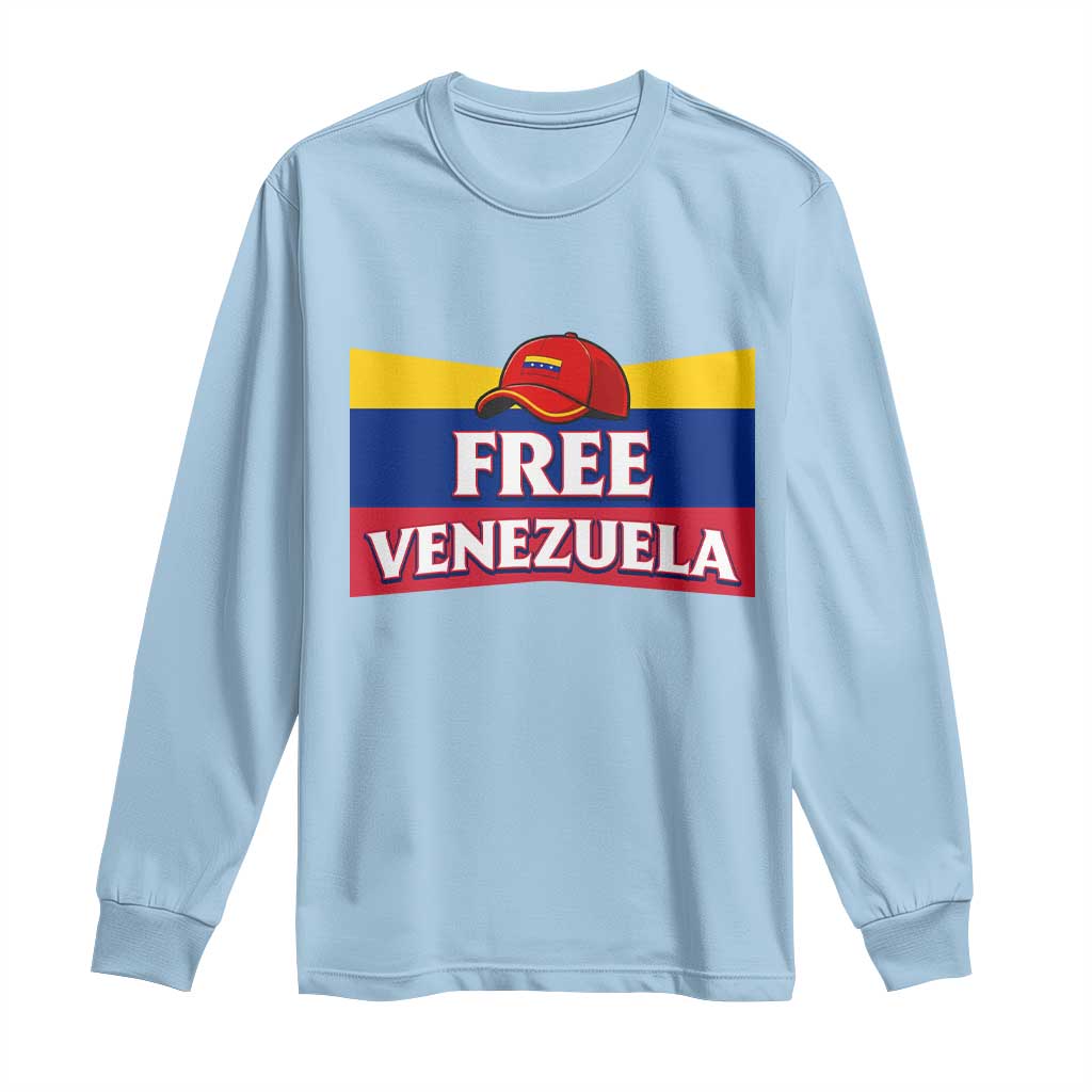 Free Venezuela Flag Patriotic Long Sleeve Shirt Venezuela Pride TS12 Light Blue Print Your Wear