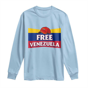 Free Venezuela Flag Patriotic Long Sleeve Shirt Venezuela Pride TS12 Light Blue Print Your Wear