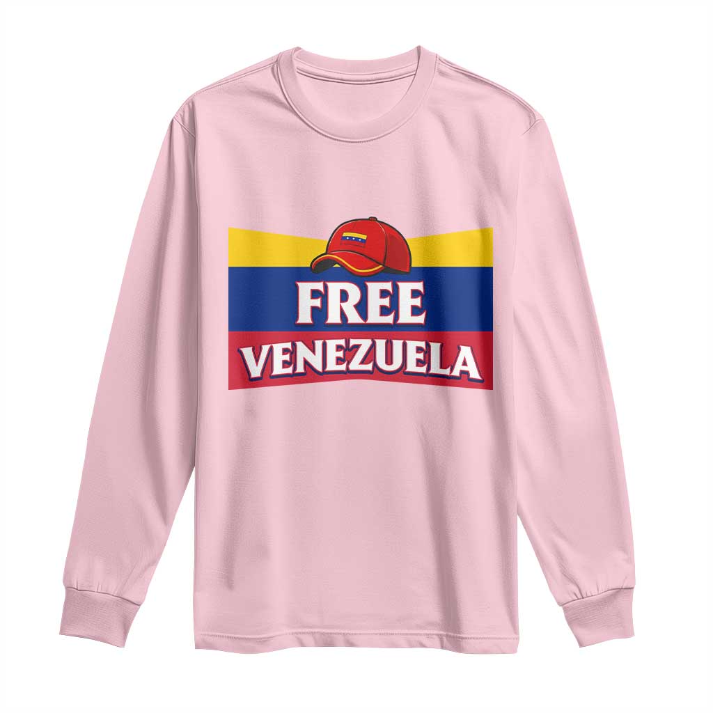 Free Venezuela Flag Patriotic Long Sleeve Shirt Venezuela Pride TS12 Light Pink Print Your Wear