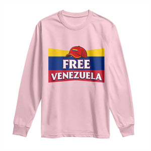 Free Venezuela Flag Patriotic Long Sleeve Shirt Venezuela Pride TS12 Light Pink Print Your Wear