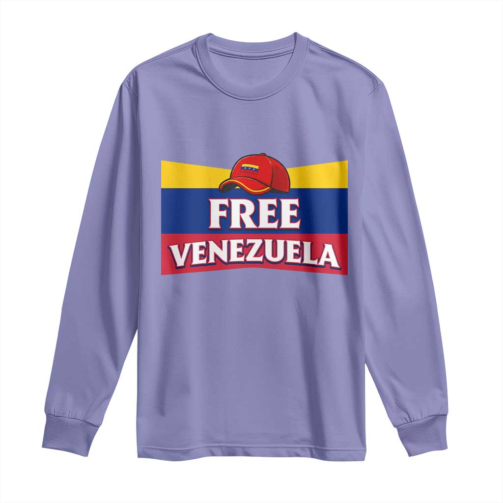 Free Venezuela Flag Patriotic Long Sleeve Shirt Venezuela Pride TS12 Violet Print Your Wear