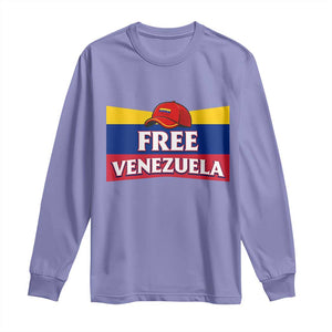 Free Venezuela Flag Patriotic Long Sleeve Shirt Venezuela Pride TS12 Violet Print Your Wear