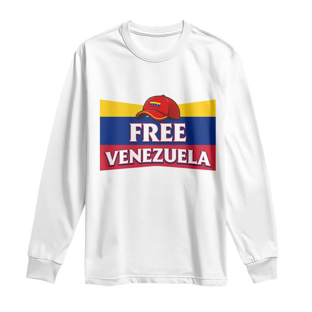 Free Venezuela Flag Patriotic Long Sleeve Shirt Venezuela Pride TS12 White Print Your Wear