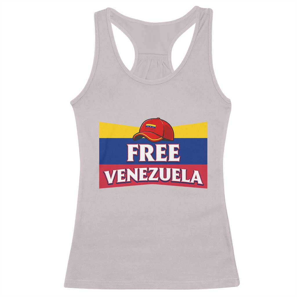 Free Venezuela Flag Patriotic Racerback Tank Top Venezuela Pride TS12 Ice Gray Print Your Wear
