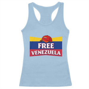 Free Venezuela Flag Patriotic Racerback Tank Top Venezuela Pride TS12 Light Blue Print Your Wear