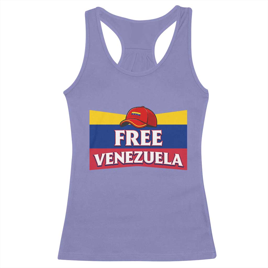Free Venezuela Flag Patriotic Racerback Tank Top Venezuela Pride TS12 Violet Print Your Wear