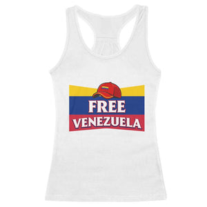 Free Venezuela Flag Patriotic Racerback Tank Top Venezuela Pride TS12 White Print Your Wear