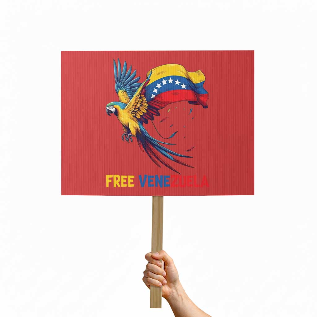 American Venezuela Support Freedom Protest Sign Venezuelan Free TS12 Horizontal 18