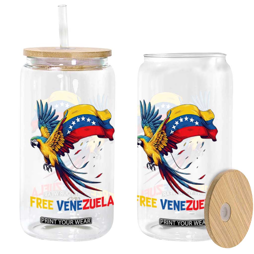 American Venezuela Support Freedom Glass Can Venezuelan Free TS12 Print Your Wear