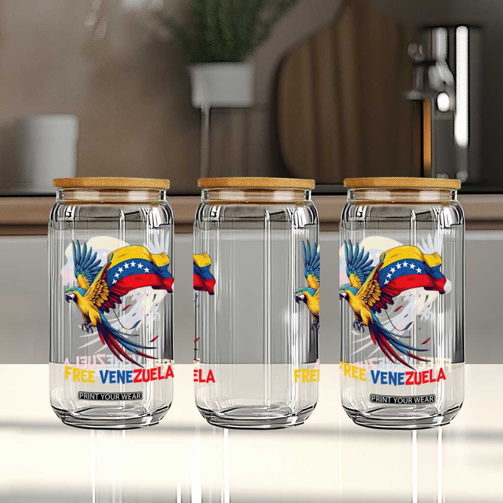 American Venezuela Support Freedom Glass Can Venezuelan Free TS12 Print Your Wear