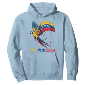 American Venezuela Support Freedom Hoodie Venezuelan Free TS12 Light Blue Print Your Wear