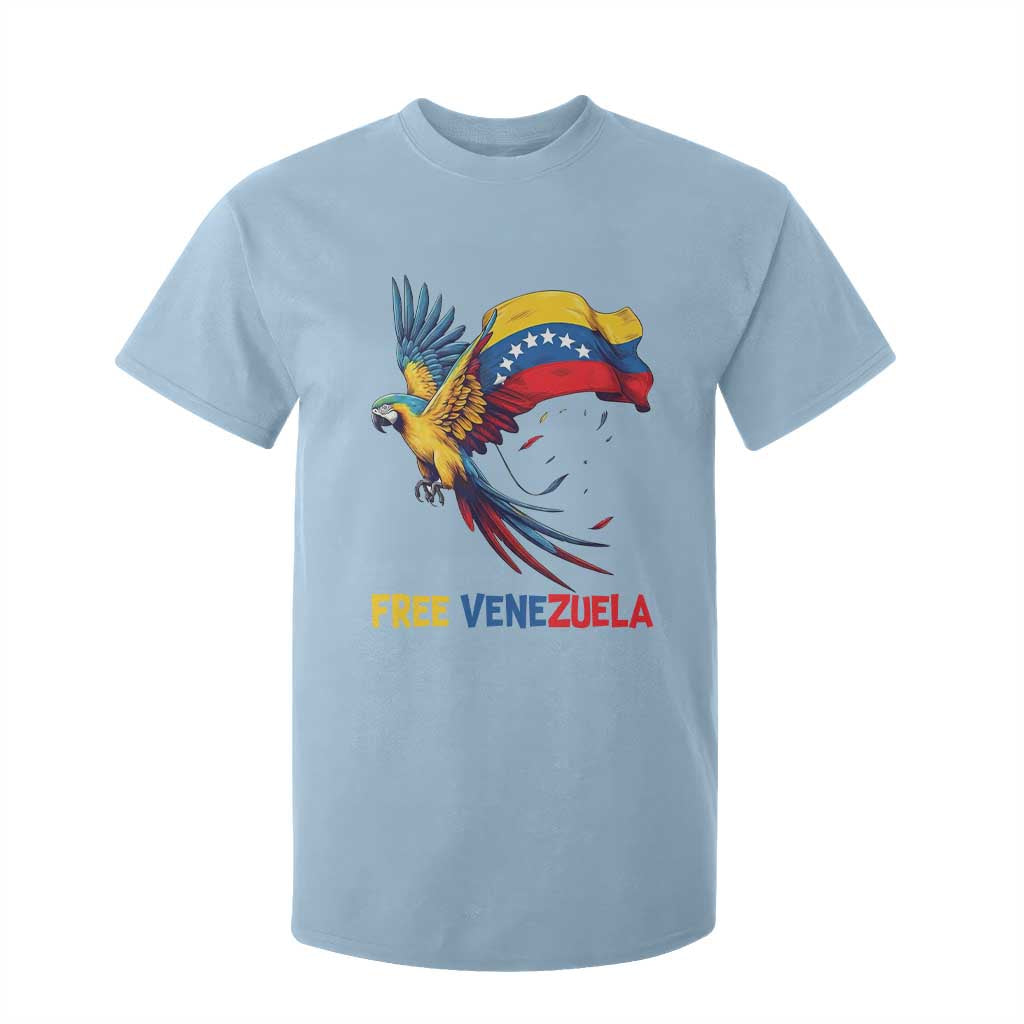 American Venezuela Support Freedom T Shirt For Kid Venezuelan Free TS12 Light Blue Print Your Wear