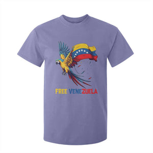 American Venezuela Support Freedom T Shirt For Kid Venezuelan Free TS12 Violet Print Your Wear