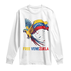 American Venezuela Support Freedom Long Sleeve Shirt Venezuelan Free TS12 White Print Your Wear