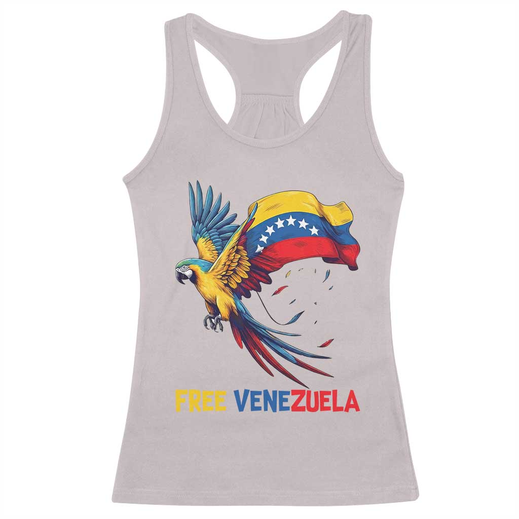 American Venezuela Support Freedom Racerback Tank Top Venezuelan Free TS12 Ice Gray Print Your Wear