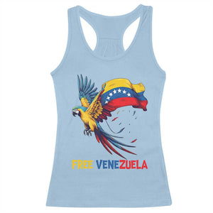 American Venezuela Support Freedom Racerback Tank Top Venezuelan Free TS12 Light Blue Print Your Wear