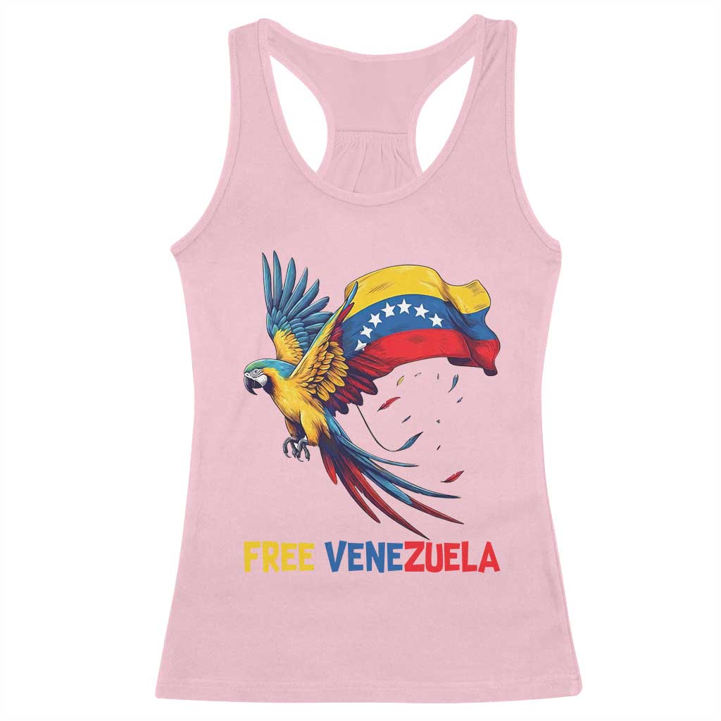 American Venezuela Support Freedom Racerback Tank Top Venezuelan Free TS12 Light Pink Print Your Wear