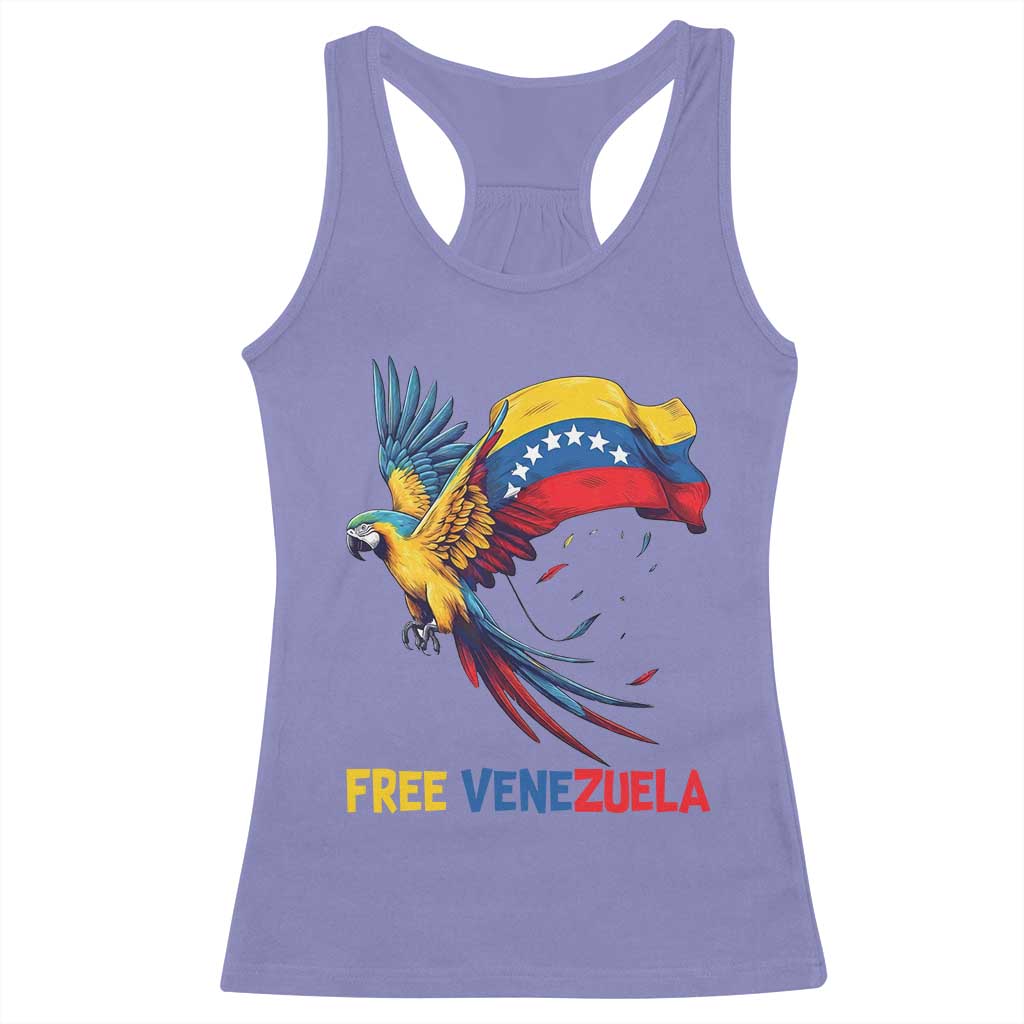American Venezuela Support Freedom Racerback Tank Top Venezuelan Free TS12 Violet Print Your Wear