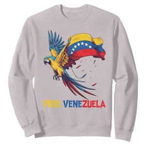 American Venezuela Support Freedom Sweatshirt Venezuelan Free TS12 Ice Gray Print Your Wear