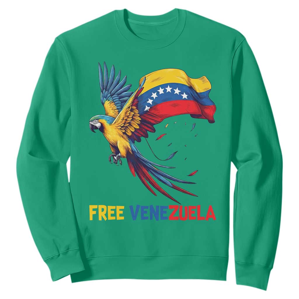 American Venezuela Support Freedom Sweatshirt Venezuelan Free TS12 Irish Green Print Your Wear