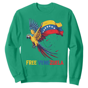 American Venezuela Support Freedom Sweatshirt Venezuelan Free TS12 Irish Green Print Your Wear