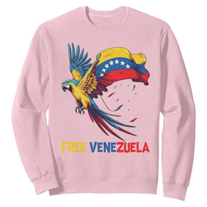 American Venezuela Support Freedom Sweatshirt Venezuelan Free TS12 Light Pink Print Your Wear