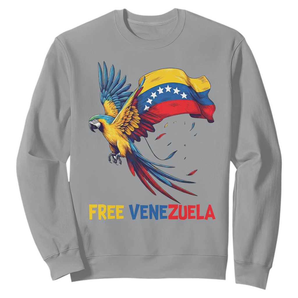 American Venezuela Support Freedom Sweatshirt Venezuelan Free TS12 Sport Gray Print Your Wear