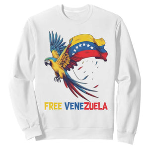 American Venezuela Support Freedom Sweatshirt Venezuelan Free TS12 White Print Your Wear