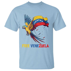 American Venezuela Support Freedom T Shirt Venezuelan Free TS12 Light Blue Print Your Wear