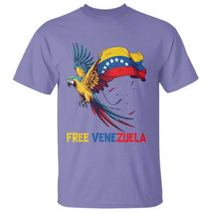 American Venezuela Support Freedom T Shirt Venezuelan Free TS12 Violet Print Your Wear