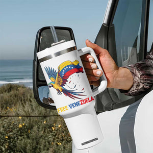 American Venezuela Support Freedom Tumbler With Handle Venezuelan Free TS12 Print Your Wear