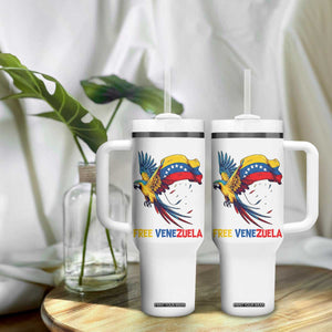American Venezuela Support Freedom Tumbler With Handle Venezuelan Free TS12 Print Your Wear