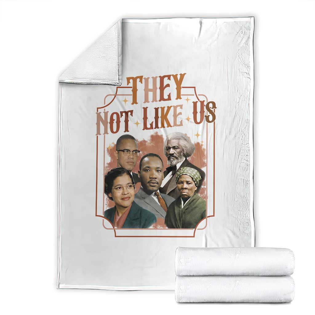 They Not Like Us Throw Blanket African American History Leaders TS12 White Print Your Wear