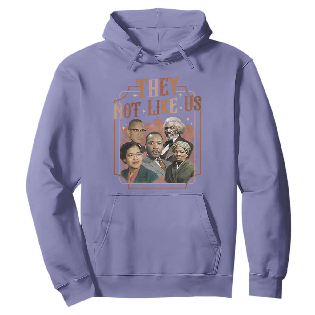 They Not Like Us Hoodie African American History Leaders TS12 Violet Print Your Wear