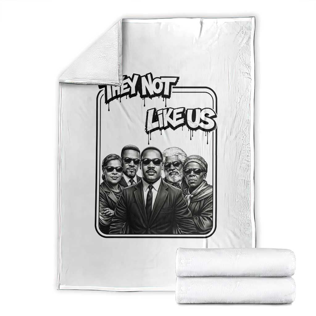 Vintage African American Heroes Throw Blanket They Not Like Us TS12 White Print Your Wear